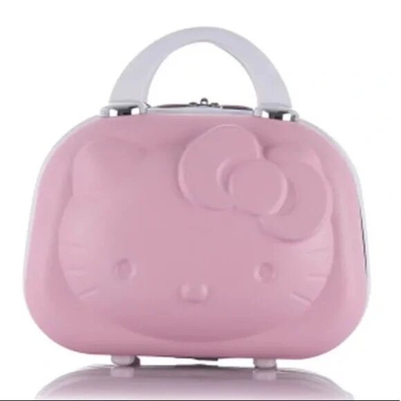 Hello Kitty Travel Cosmetic Case Box Beauty Makeup Case Bag Organizer Pink - Picture 1 of 8